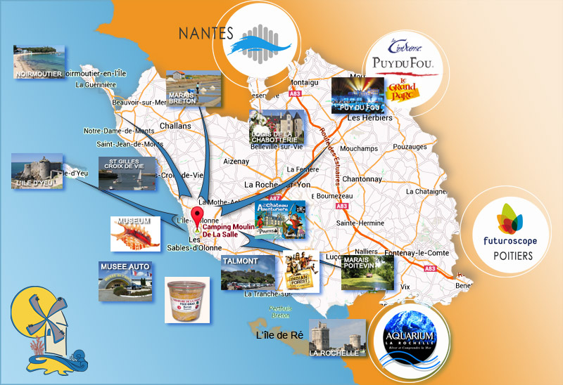 Info • carte vendee tourisme • Voyages Cartes